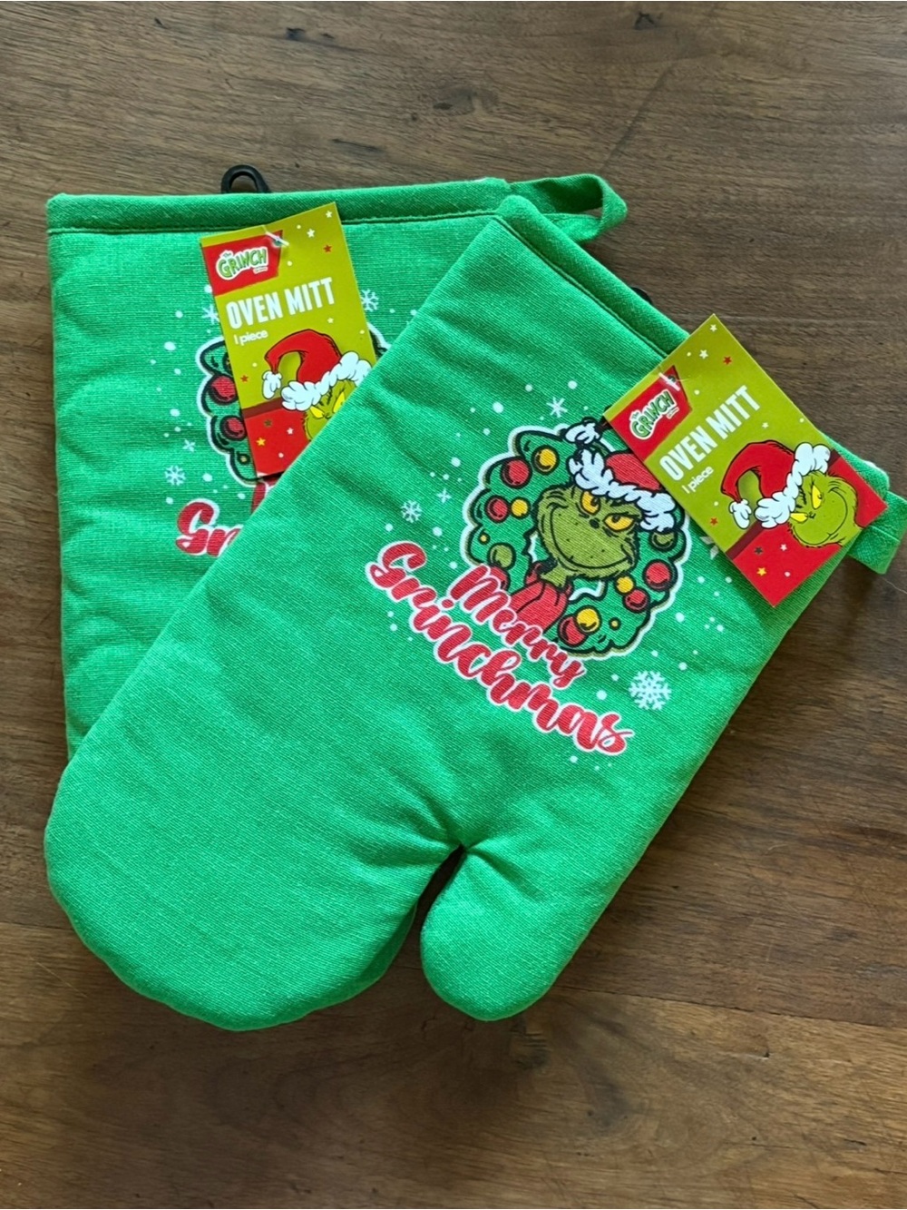 Merry Grinchmas Oven Mitts Grinch Christmas Kitchen Accessories Pot Holder